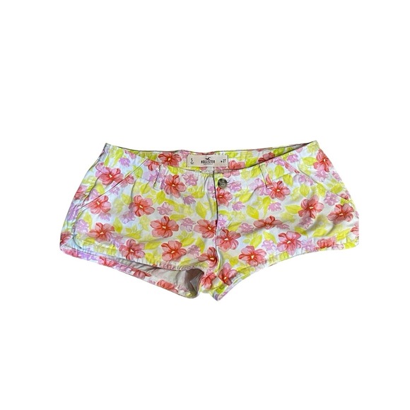 Hollister Y2K Low Rise Floral Short Booty Shorts Juniors Size‎ 5 Waist 27